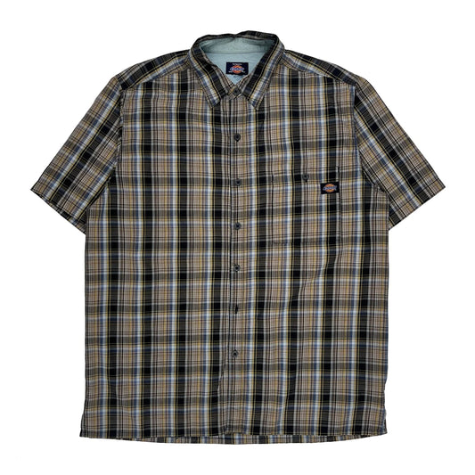Dickies Checked Short Sleeve Shirt - Large Multicoloured Cotton