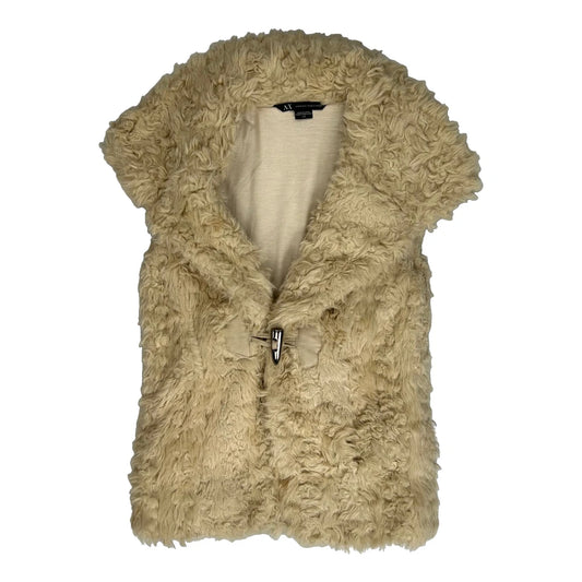 Armani Exchange Wool Gilet - Small Beige Faux Fur