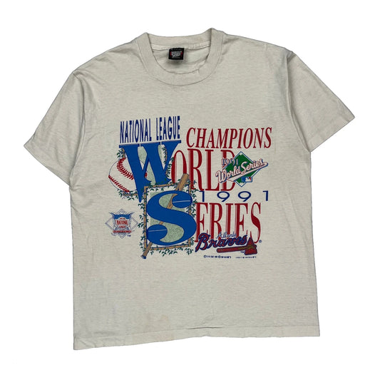 Atlanta Braves Screen Stars Mlb T-Shirt - XL Cream Cotton Blend