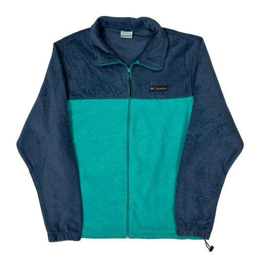 Columbia Fleece Jacket - Large Green Polyester
