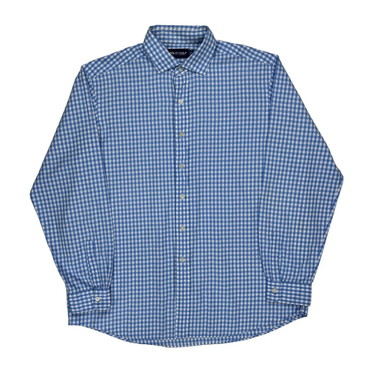 Vintage Polo By Ralph Lauren Checked Shirt - XL Blue Cotton