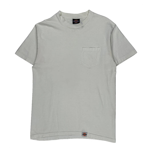 Made In USA Dickies T-Shirt - Large White Cotton