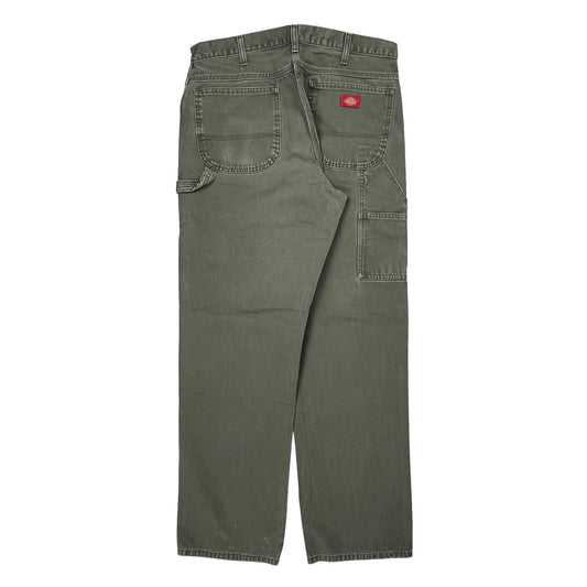 Dickies Carpenter Trousers - 34W 33L Green Cotton