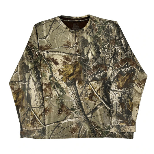 Realtree Camo Long Sleeve T-Shirt - 2XL Camo Cotton