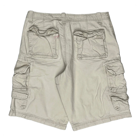 Wrangler Cargo Shorts - 33W 10L Beige Cotton