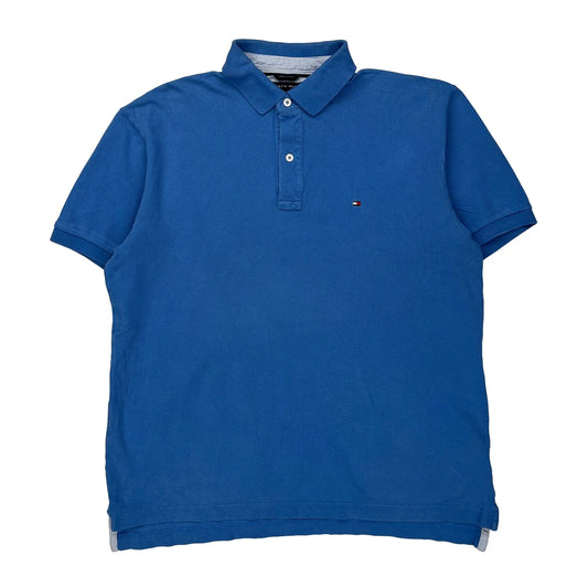 Tommy Hilfiger Polo Shirt - Large Blue Cotton