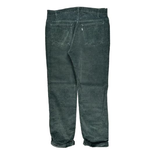 Levis Cord Trousers - 36″ Waist Green Corduroy