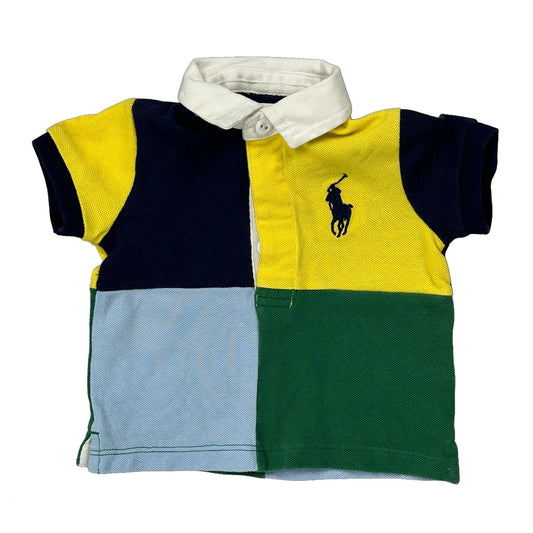 Age 3 Months Ralph Lauren Checked Polo Shirt - 2XS Multicoloured Cotton