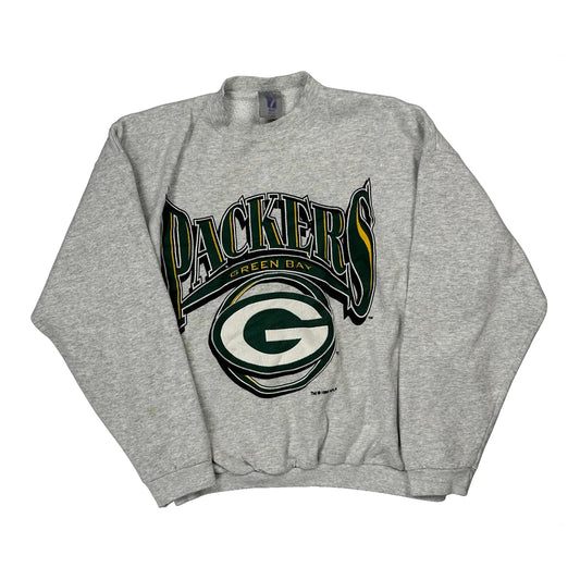 Green Bay Packers Nutmeg Football Sweatshirt - XL Grey Cotton