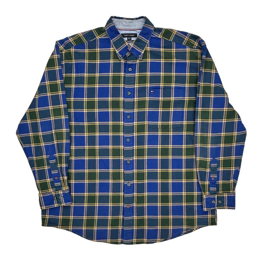 Tommy Hilfiger Checked Shirt - 2XL Blue Cotton