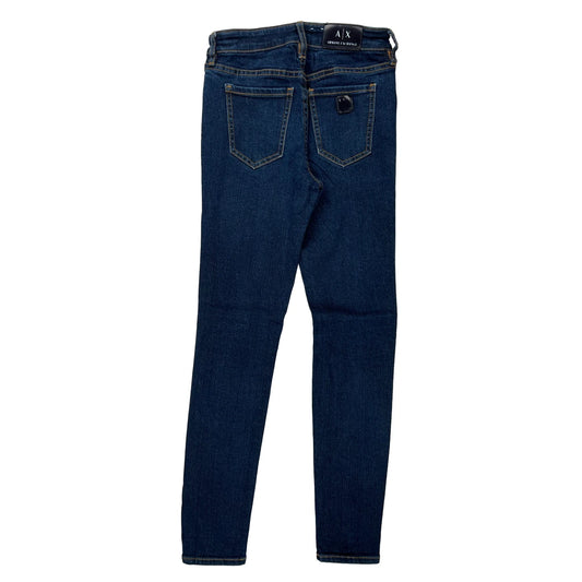 Age 10 Armani Exchange Skinny Fit Jeans - Small Dark Wash Cotton Blend