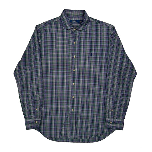 Polo By Ralph Lauren Checked Shirt - Large Green Cotton