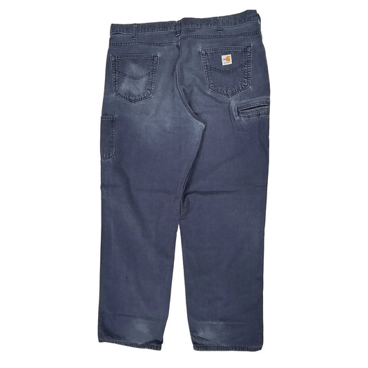 Carhartt Carpenter Trousers - 40W 34L Blue Cotton
