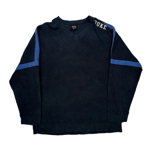 Vintage Duke Nike College Long Sleeve T-Shirt - Large Black Cotton