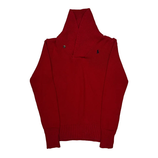 Vintage Ralph Lauren Jumper - Medium Red Cotton