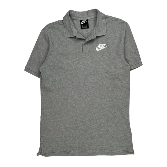 Nike Polo Shirt - Medium Grey Cotton