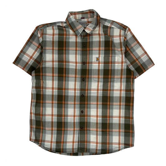 Carhartt Checked Short Sleeve Shirt - Large Multicoloured Cotton