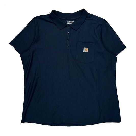 Carhartt Polo Shirt - 2XL Navy Cotton