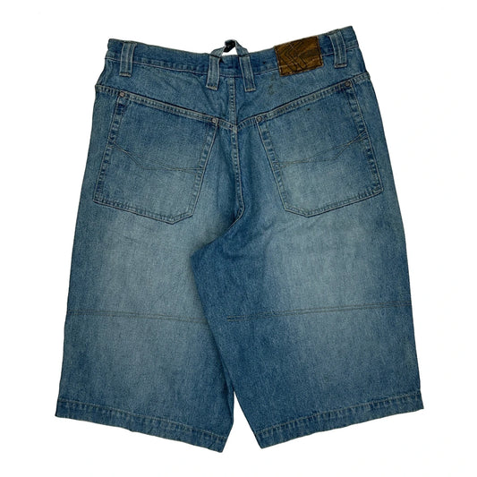 Karl Kani Baggy Denim Shorts - 34W 12L Blue Cotton