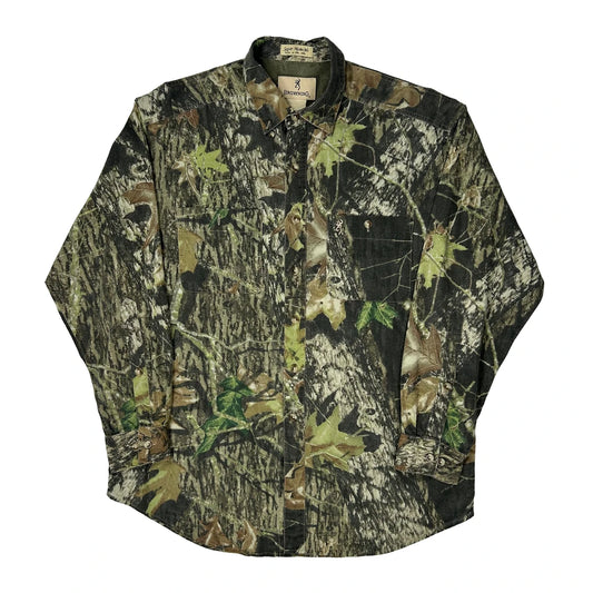 Vintage Browning Camo Flannel Shirt - Large Camo Cotton