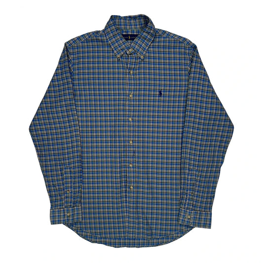 Ralph Lauren Checked Shirt - Large Blue Cotton