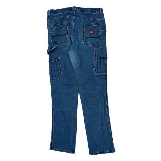 Dickies Double Knee Carpenter Jeans - 31W UK 12 Blue Denim