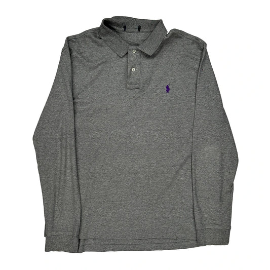 Polo By Ralph Lauren Polo Shirt - Large Grey Cotton
