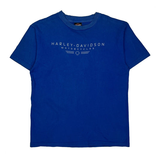 Orlando Harley Davidson Graphic T-Shirt - Large Blue Cotton