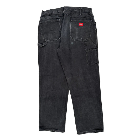Dickies Carpenter Trousers - 36W 32L Black Cotton