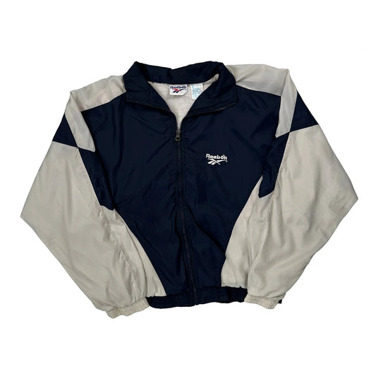 Vintage Reebok Windbreaker - Medium Navy Nylon