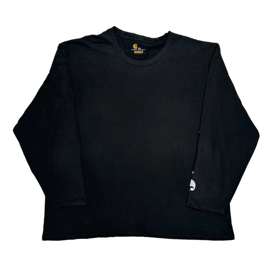 Carhartt Spellout Long Sleeve T-Shirt - 2XL Black Cotton