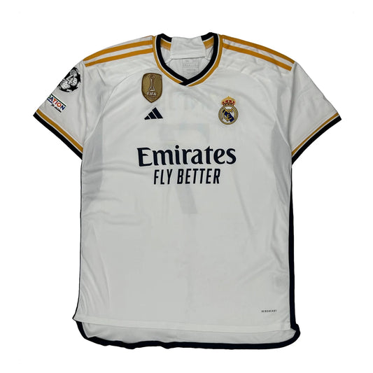 Real Madrid Adidas 2023-24 Vini Jr Home Football Shirt - 2XL White Polyester