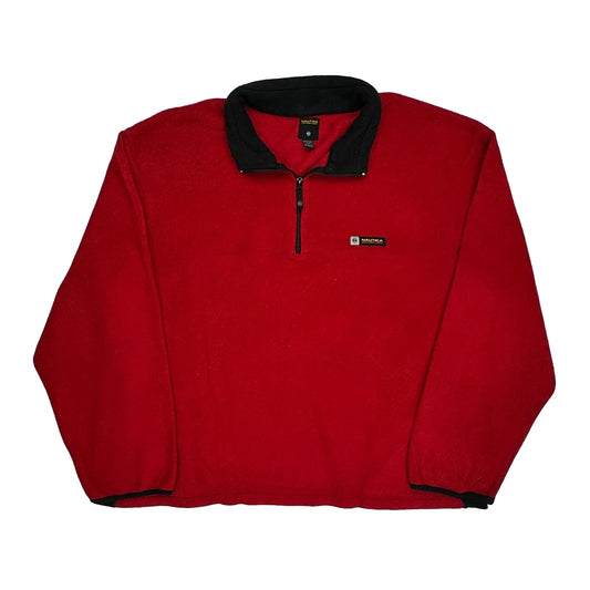 Nautica Collared Fleece - 2XL Red Polyester