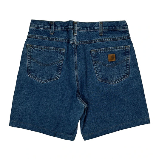 Vintage Carhartt Denim Shorts - 36W 9L Blue Cotton