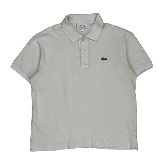 Lacoste Polo Shirt - Large White Cotton