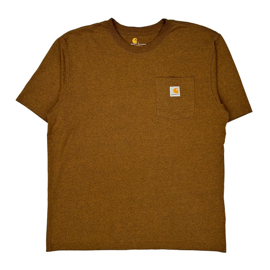 Carhartt T-Shirt - Large Brown Cotton