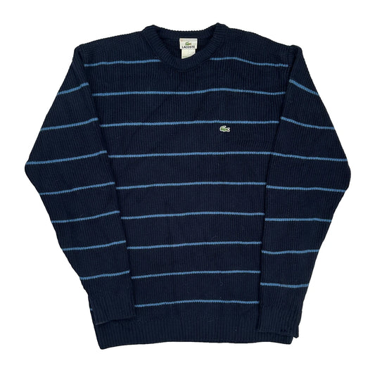 Lacoste Striped Jumper - XL Navy Cotton
