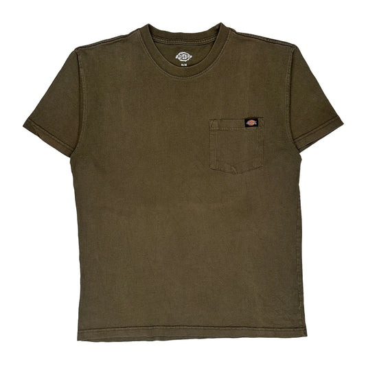 Vintage Dickies T-Shirt - Medium Khaki Cotton