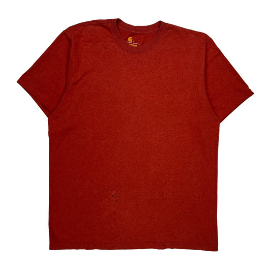 Carhartt T-Shirt - Large Red Cotton