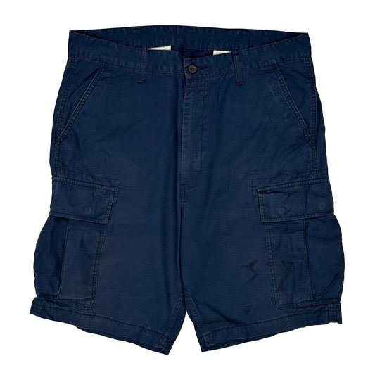 Levis Cargo Shorts - 36W 11L Blue Cotton