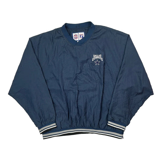 Dallas Cowboys Logo 7 Football Windbreaker - 2XL Blue Nylon