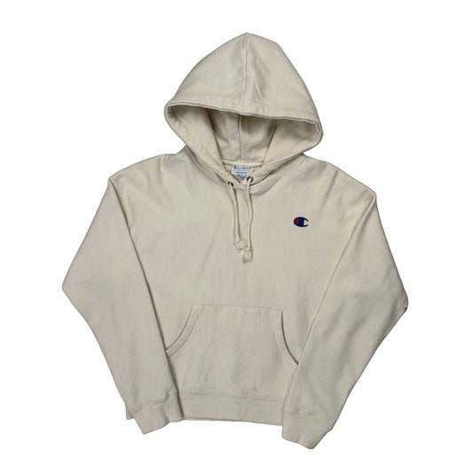 Reverse Weave Champion Hoodie - Medium Cream Cotton Blend