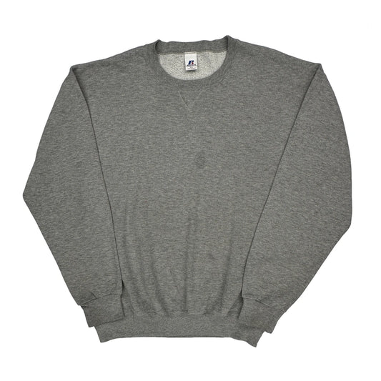 Russell Athletic Sweatshirt - XL Grey Cotton Blend