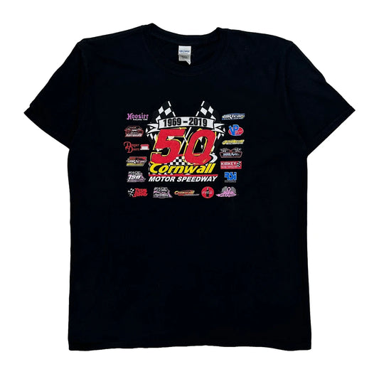 Cornwall Motor Speedway Gildan Graphic T-Shirt - XL Black Cotton