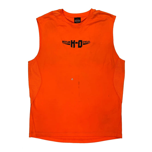 Motorcycle Harley Davidson Graphic Vest - 2XL Orange Polyester