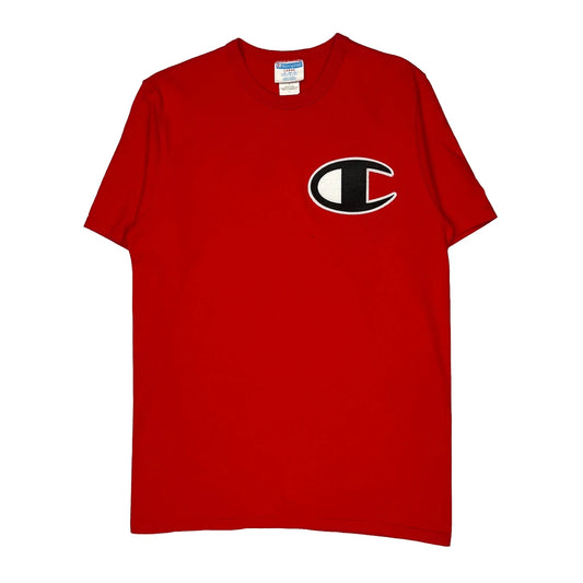 Vintage Champion T-Shirt - Large Red Cotton