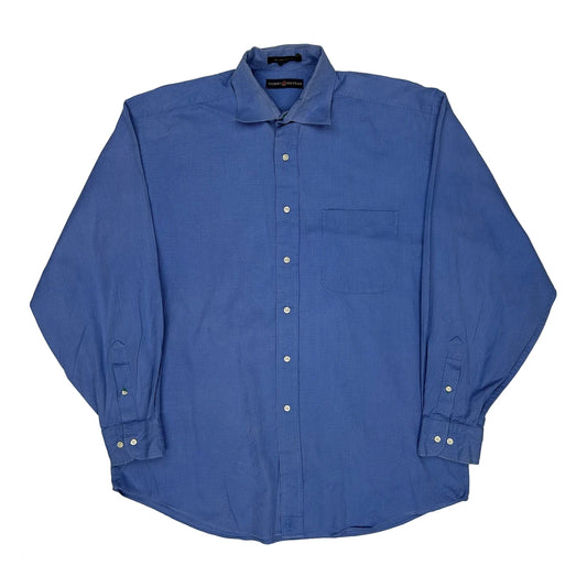 Vintage Tommy Hilfiger Shirt - Large Blue Cotton
