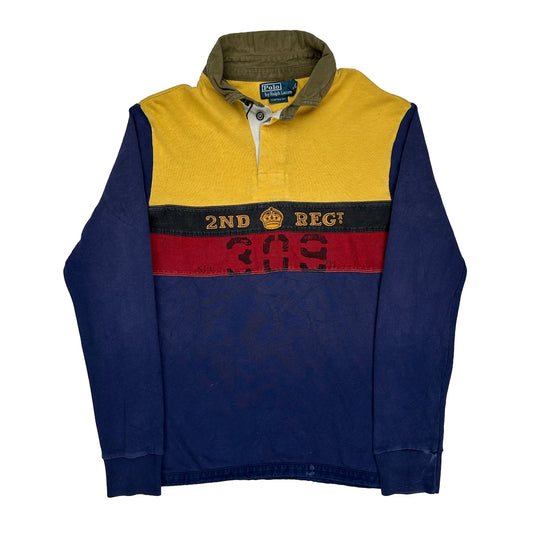 2Nd Regiment Polo By Ralph Lauren Graphic Rugby Shirt - Large Multicoloured Cotton