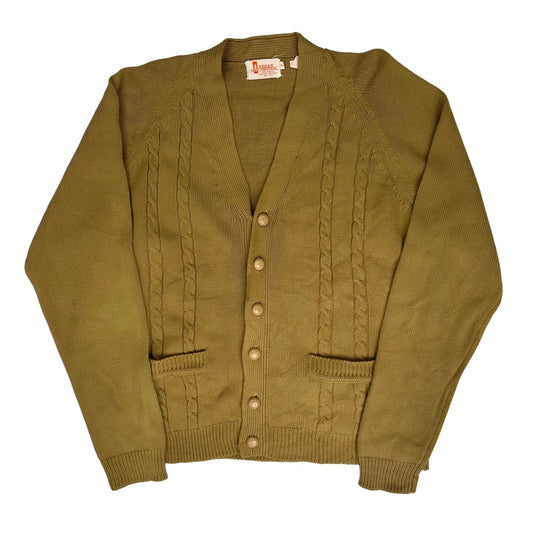 Unbranded Cardigan - XL Khaki Acrylic