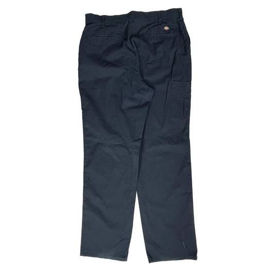 Dickies Cargo Trousers - 34W 34L Black Cotton Blend
